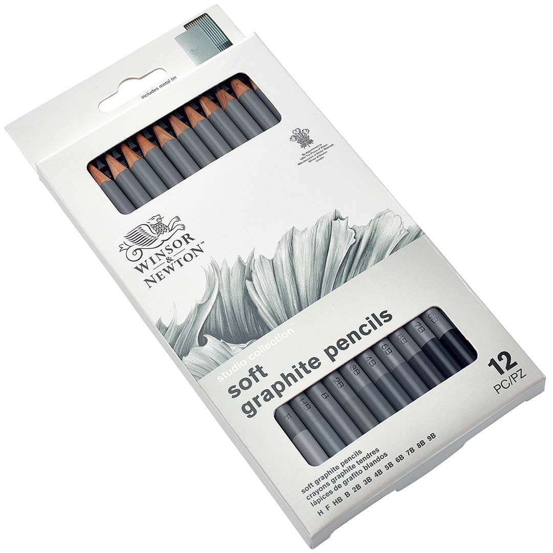 Winsor & Newton Studio Collection Blyertspennor Soft 12-set