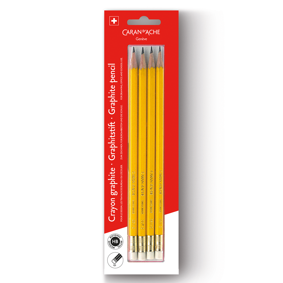 Caran d'Ache Blyerstpenna 4-pack HB medium