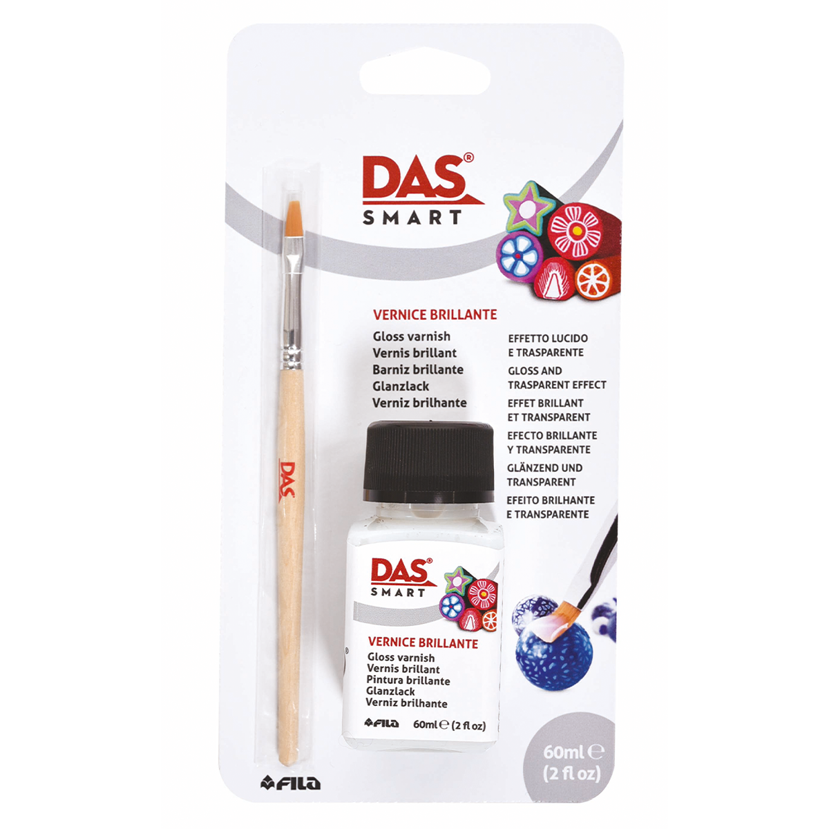 DAS Smart Transparent Glanslack Borste