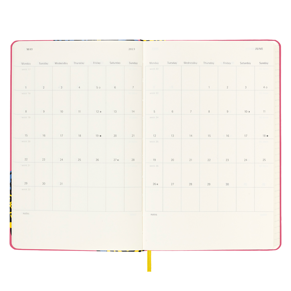 12M Weekly Notebook Frida Kahlo Large Light Pink i gruppen Papper & Block / Kalendrar och almanackor / 12-månaderskalendrar hos Pen Store (129083)