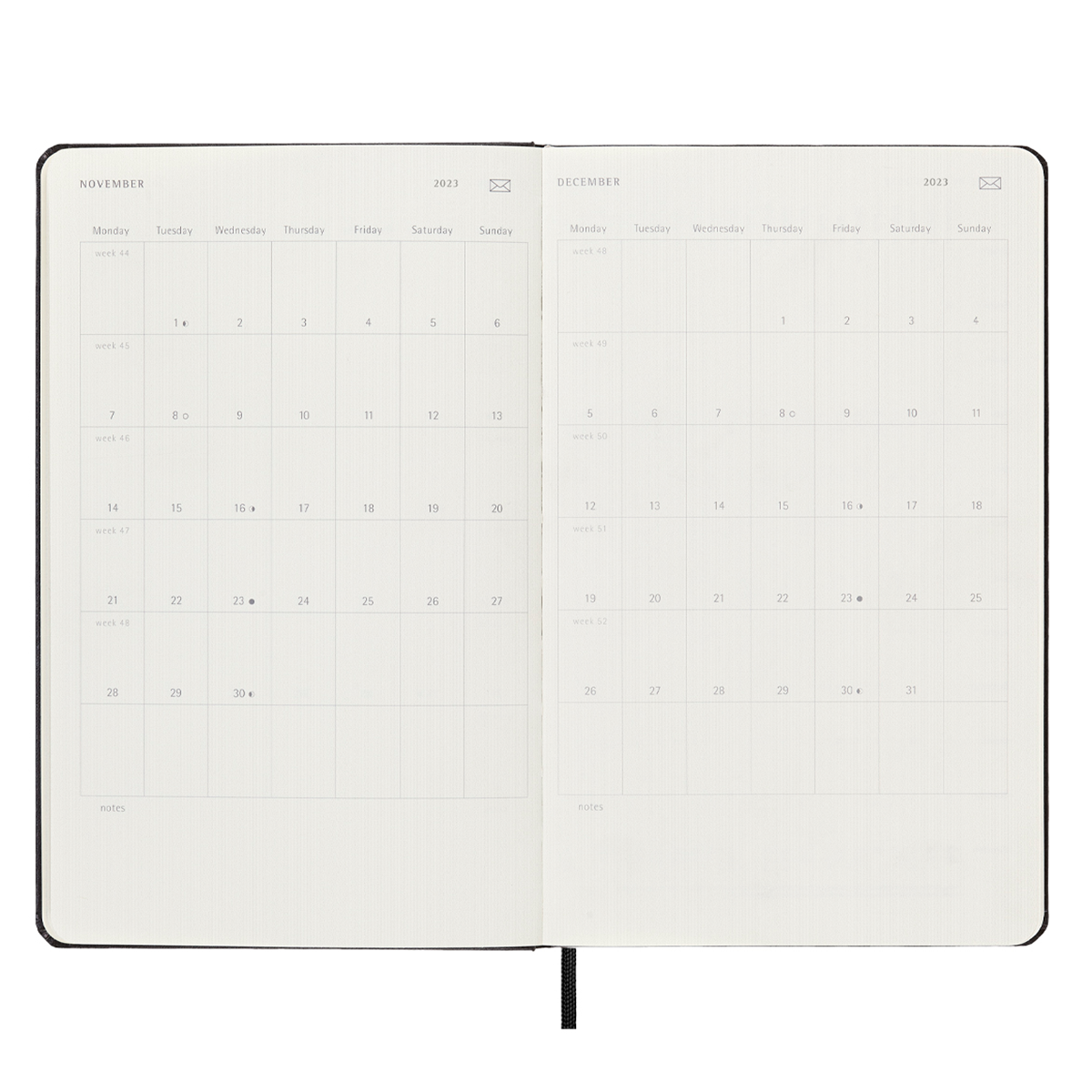12M Smart Digital Weekly Planner Large Black i gruppen Papper & Block / Kalendrar och almanackor / 12-månaderskalendrar hos Pen Store (129120)