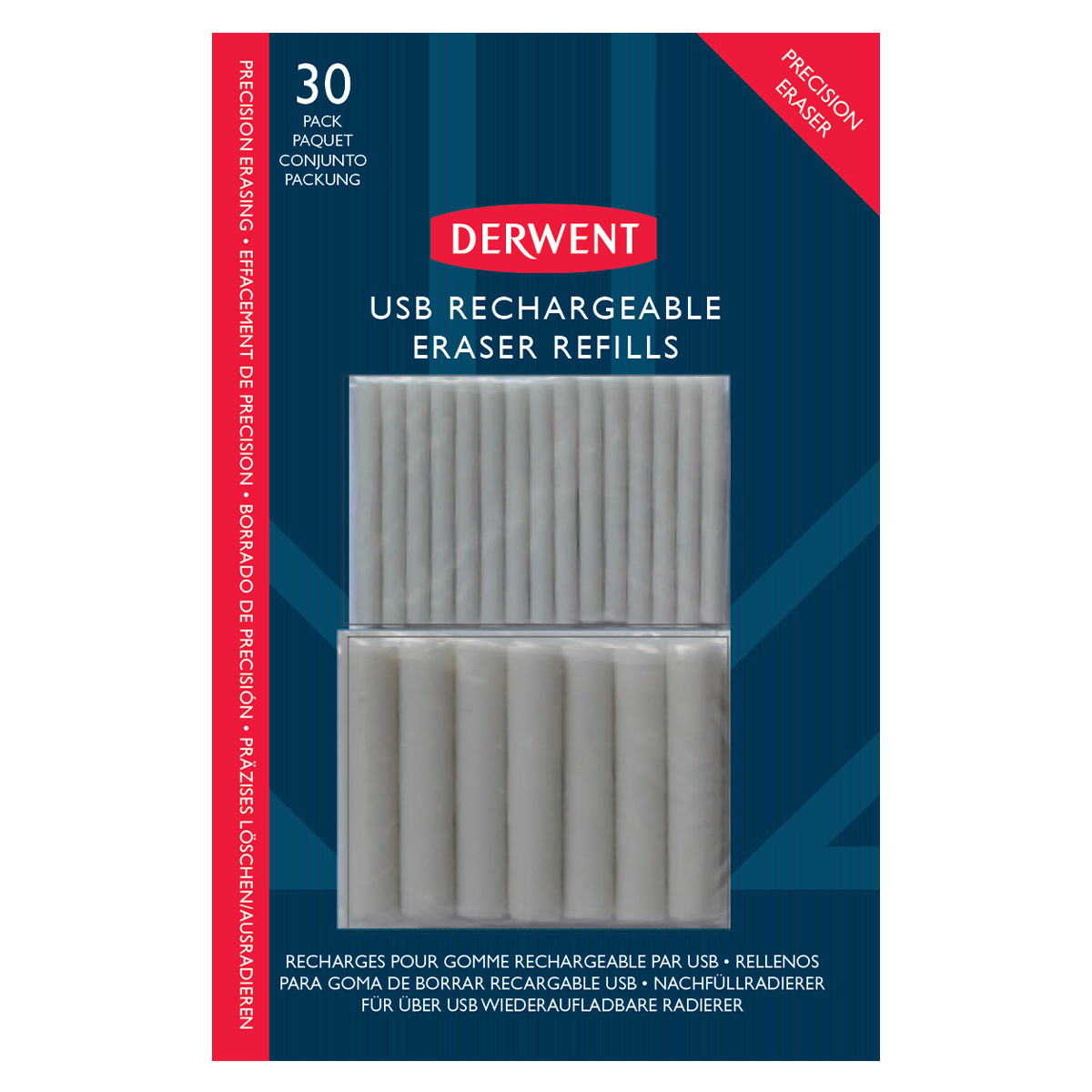 Derwent Refill till USB-laddningsbart suddgummi 30-pack