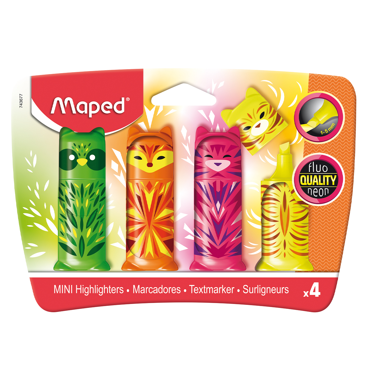 Maped verstrykningspennor Mini Cute Pocket 4-pack
