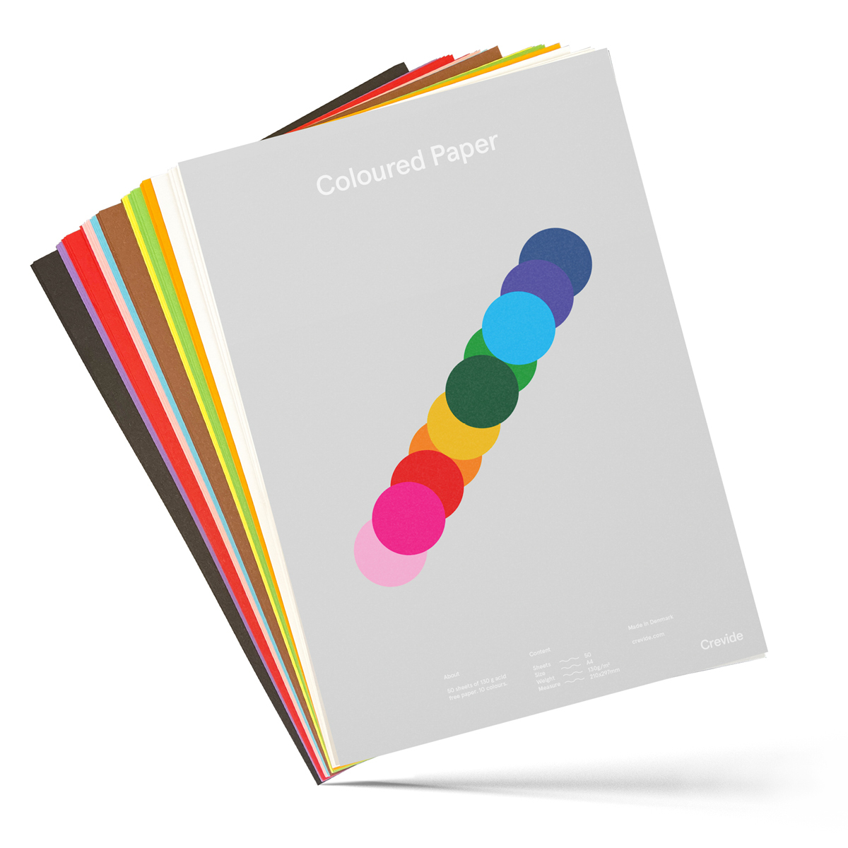Crevide Färgat papper A4 50-pack0g