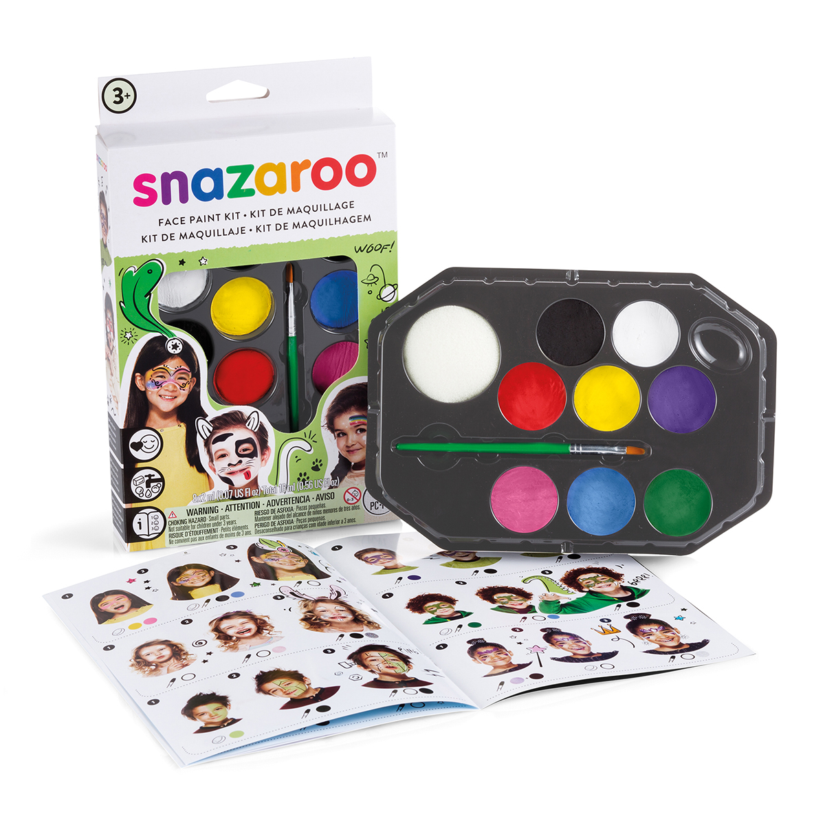 Snazaroo Ansiktsfärg Rainbow kit 10-set