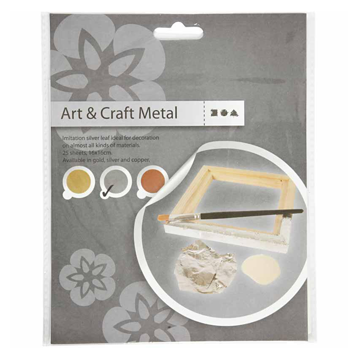 Creativ Company Slagmetall Silver 25 ark