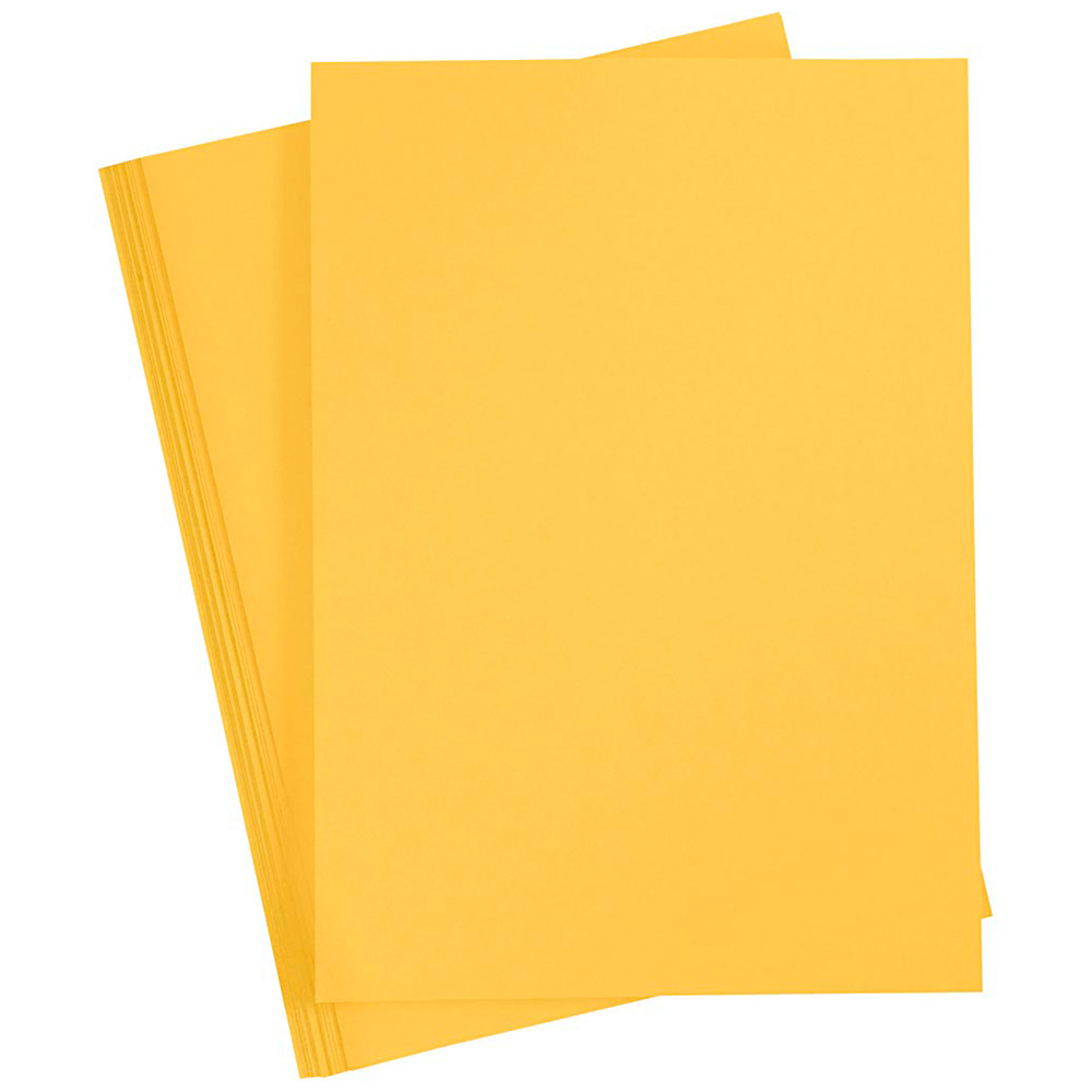 Creativ Company Färgat papper Gul A4 180g 20 ark
