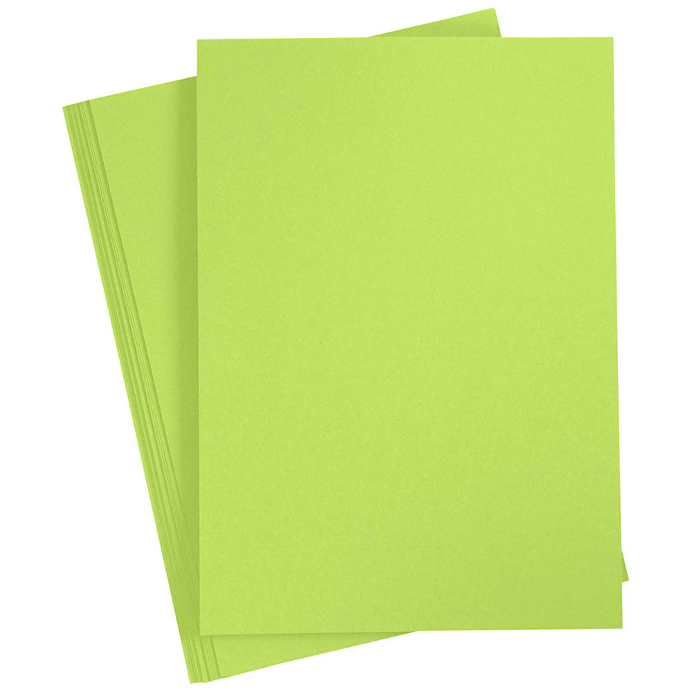 Creativ Company Färgat papper Ljusgrön A4 180g 20 ark