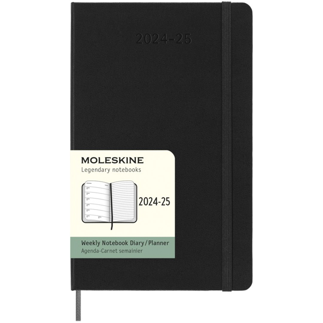 Moleskine Kalender 18M WeekNote Hard Cover Large Black