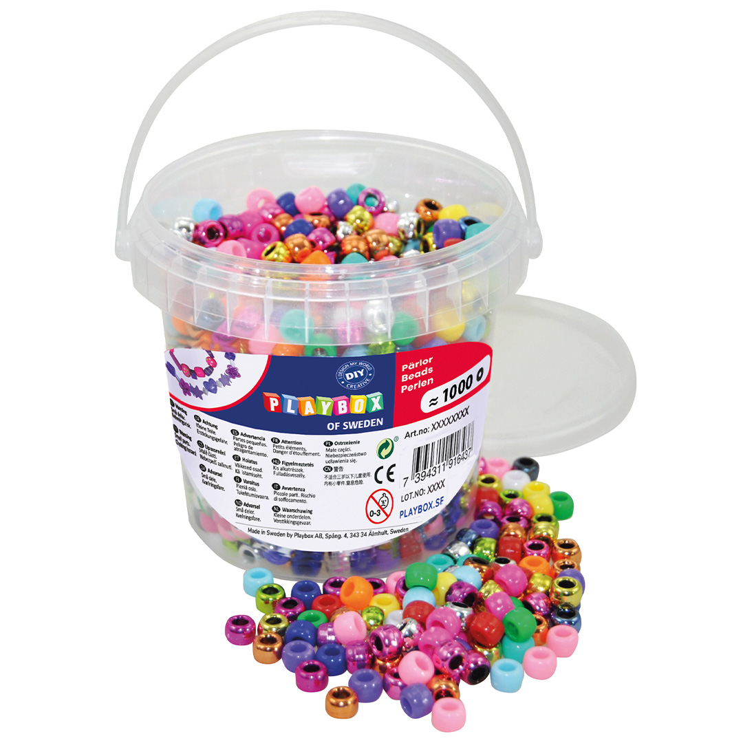 Playbox Kongopärlor Mix 1000 st
