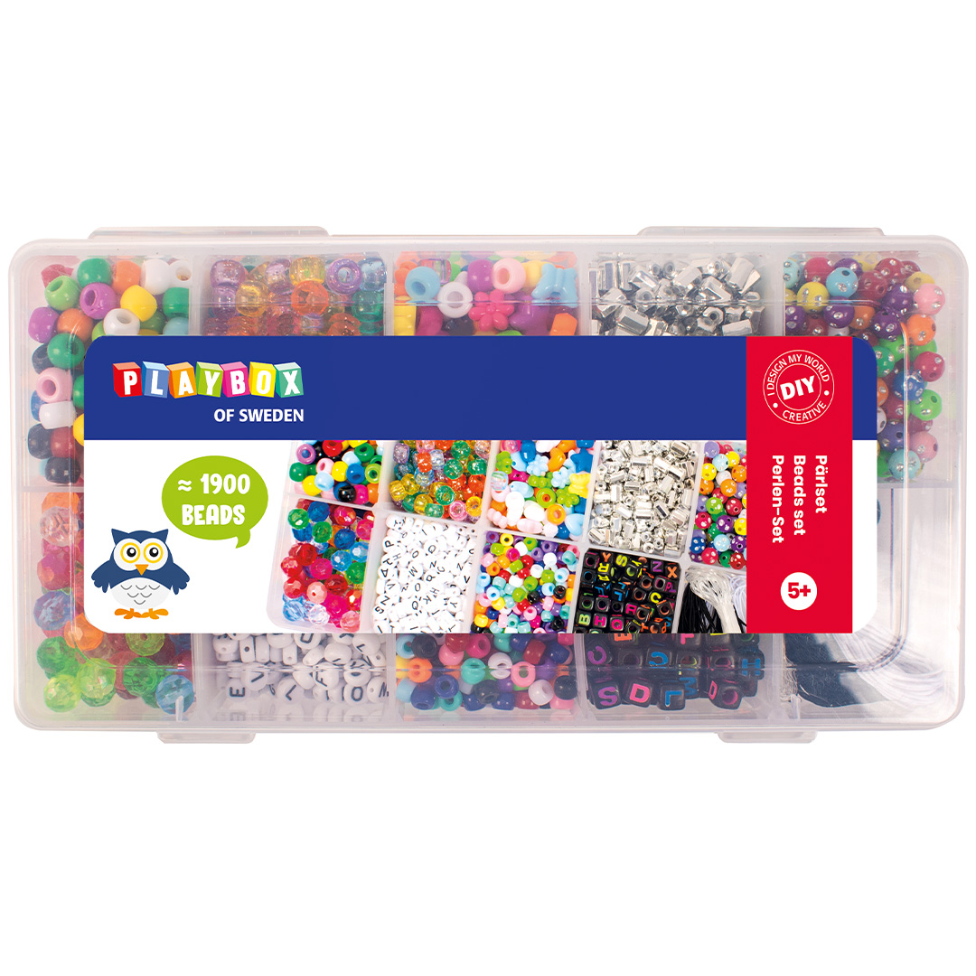 Playbox Pärlor i förvaringsbox00 st