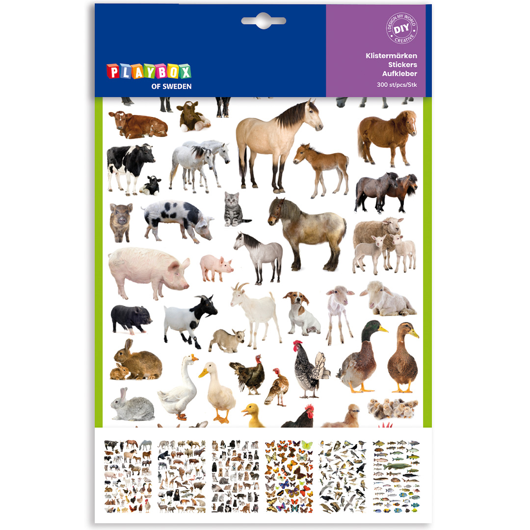 Playbox Djurstickers 6 Ark