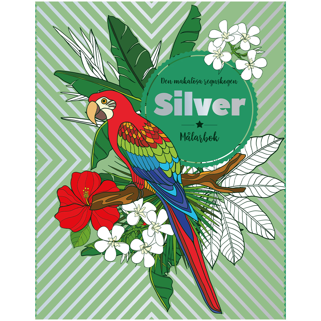 Books Den Makalösa Regnskogen Silver Målarbok