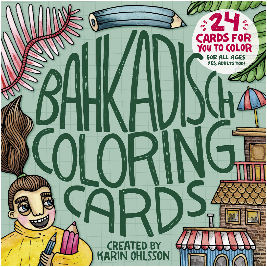 Books BahKadisch Coloring Cards Green