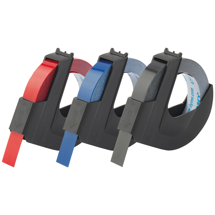 DYMO Självhäftande präglingstejp 9mm x 3m Black