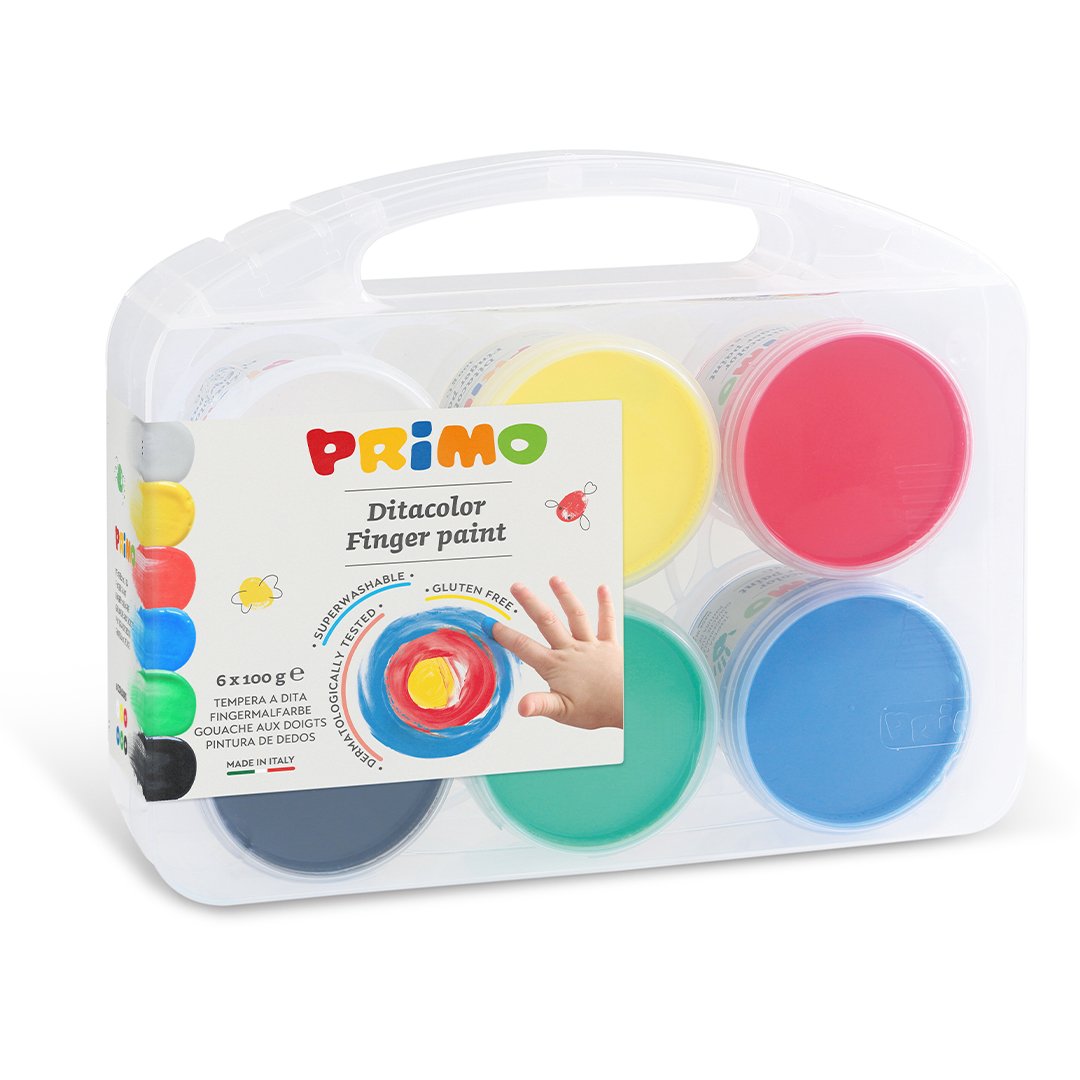 Primo Fingerfärg Basic-set 6x100g