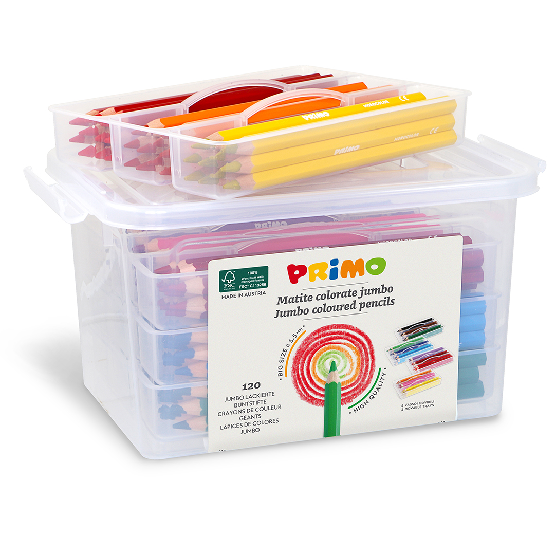 Primo Jumbo-Färgpennor Skola 120-pack