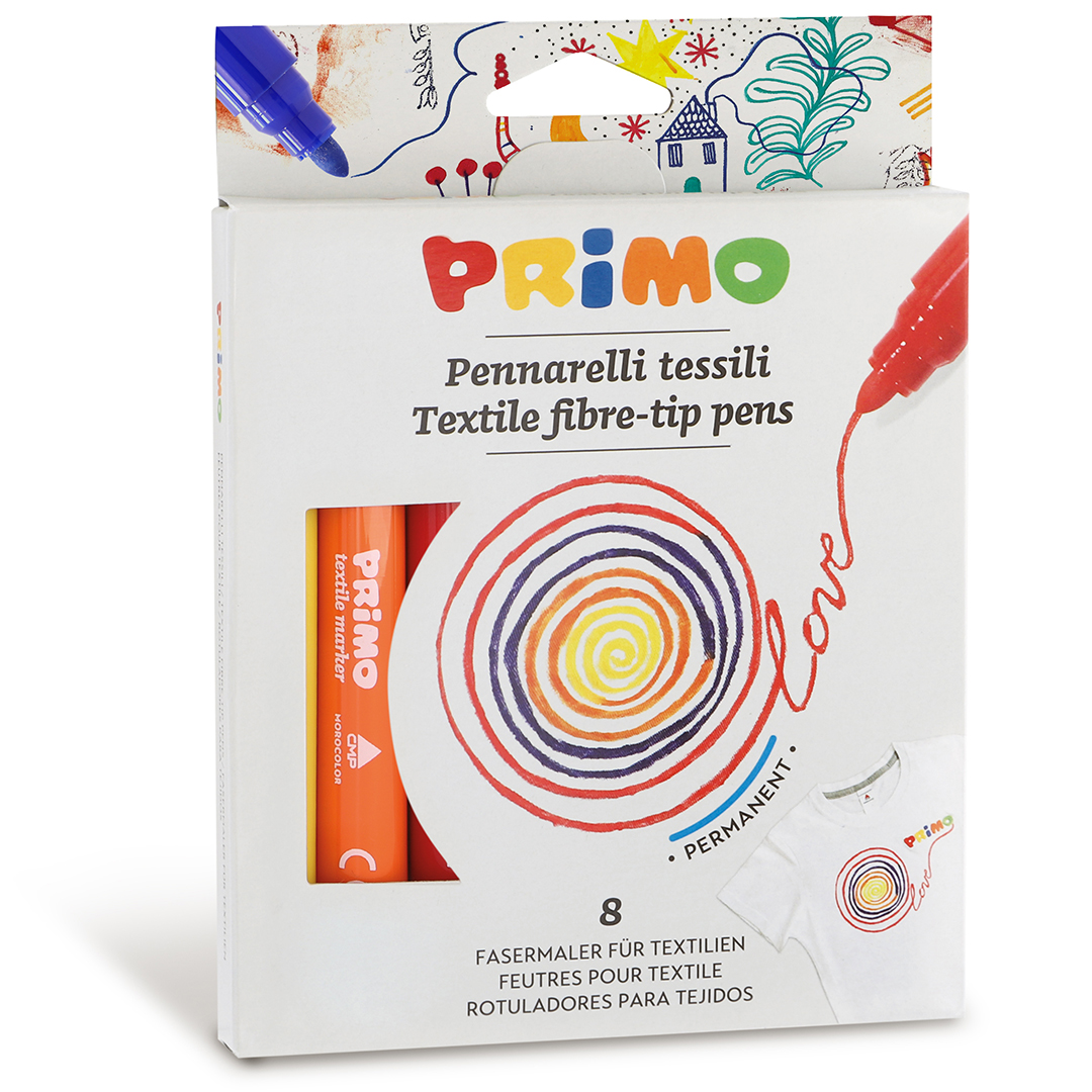 Primo Textilpennor Tusch 8-set