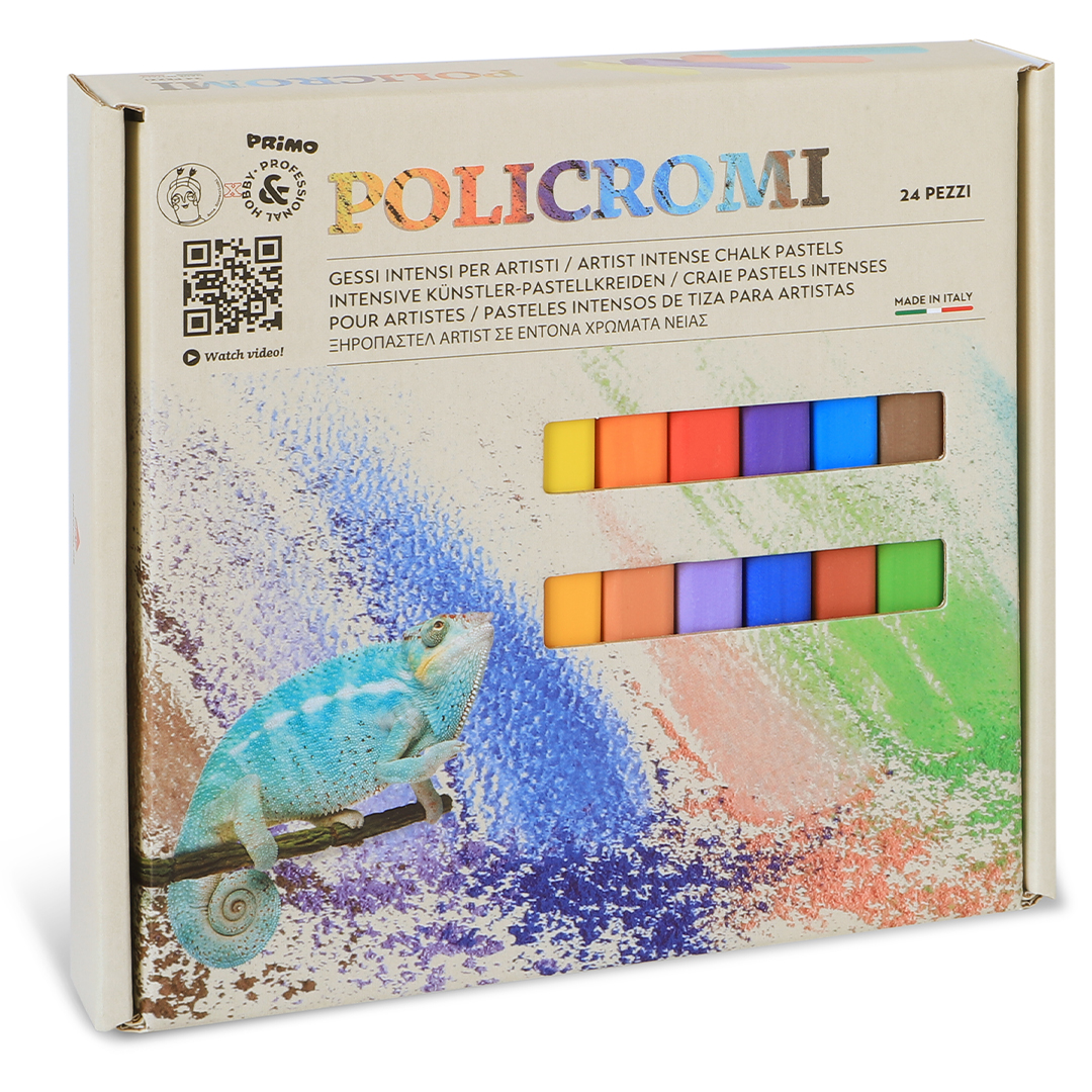 Primo Policromi Pastellkritor Soft 24-set