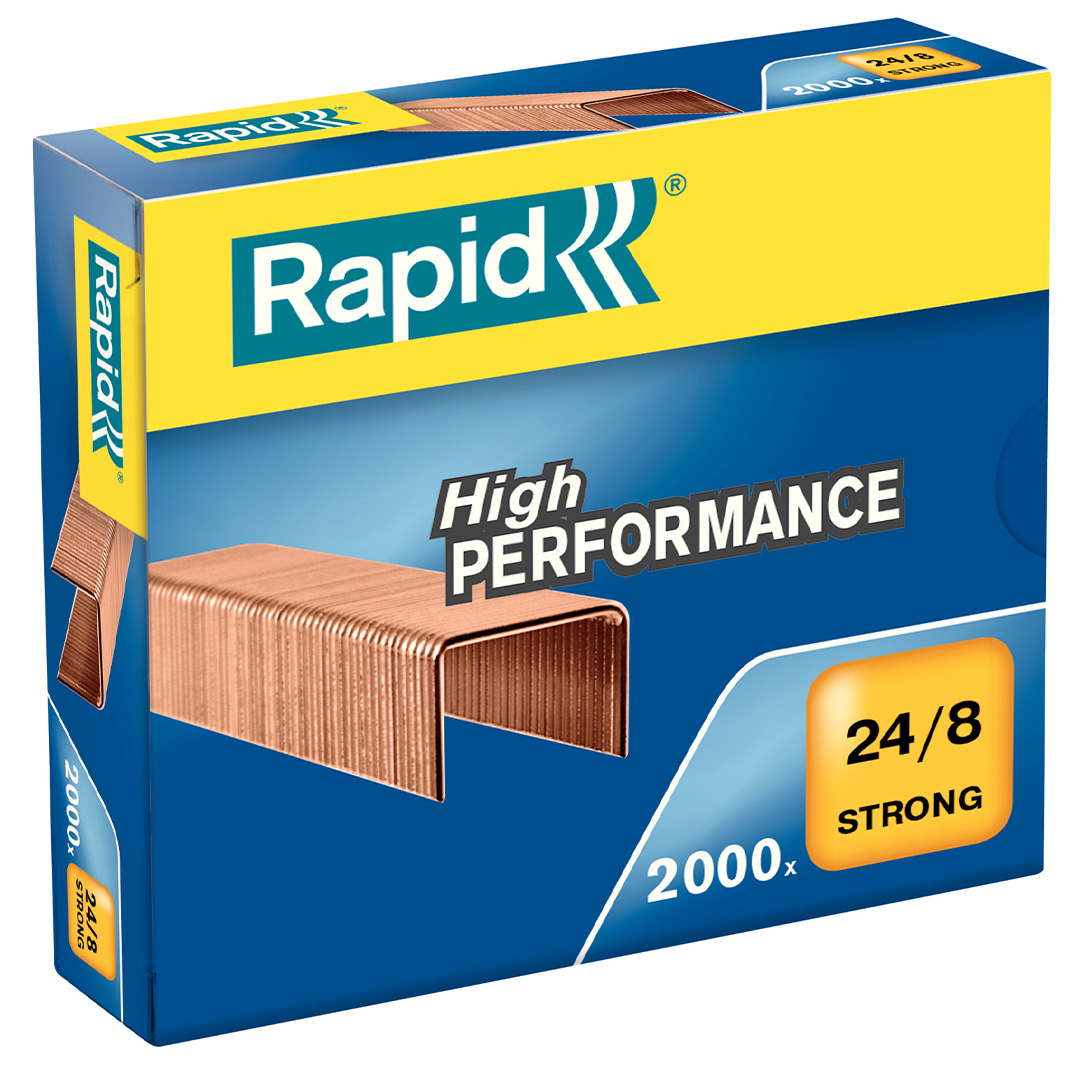 Rapid Häftklammer Strong 24/8 copper 2000 st