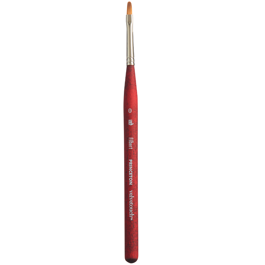 Princeton Velvetouch Syntetpensel kort skaft Mini Filbert St 0