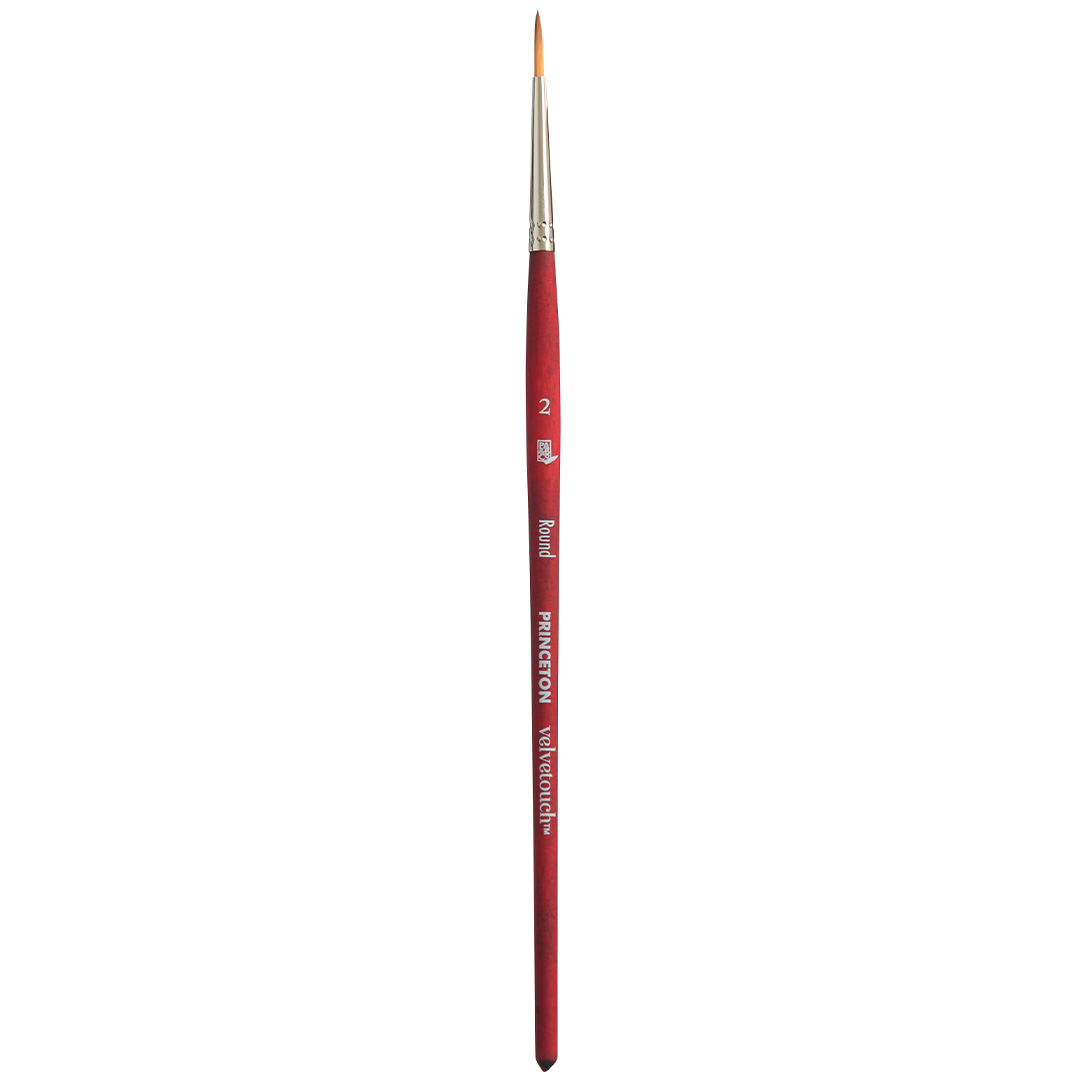 Princeton Velvetouch Syntetpensel kort skaft Rund St 2