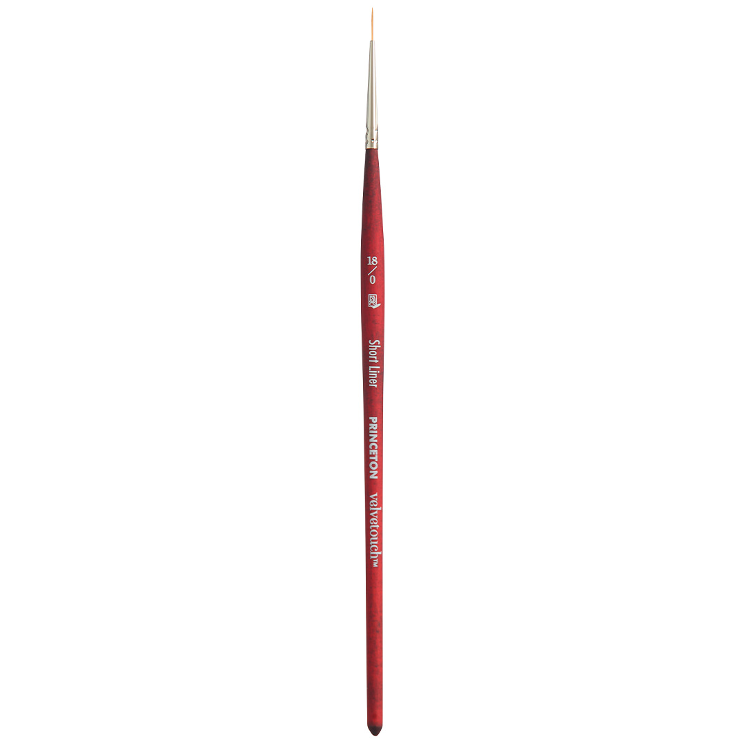Princeton Velvetouch Syntetpensel kort skaft Short Liner St 18/0