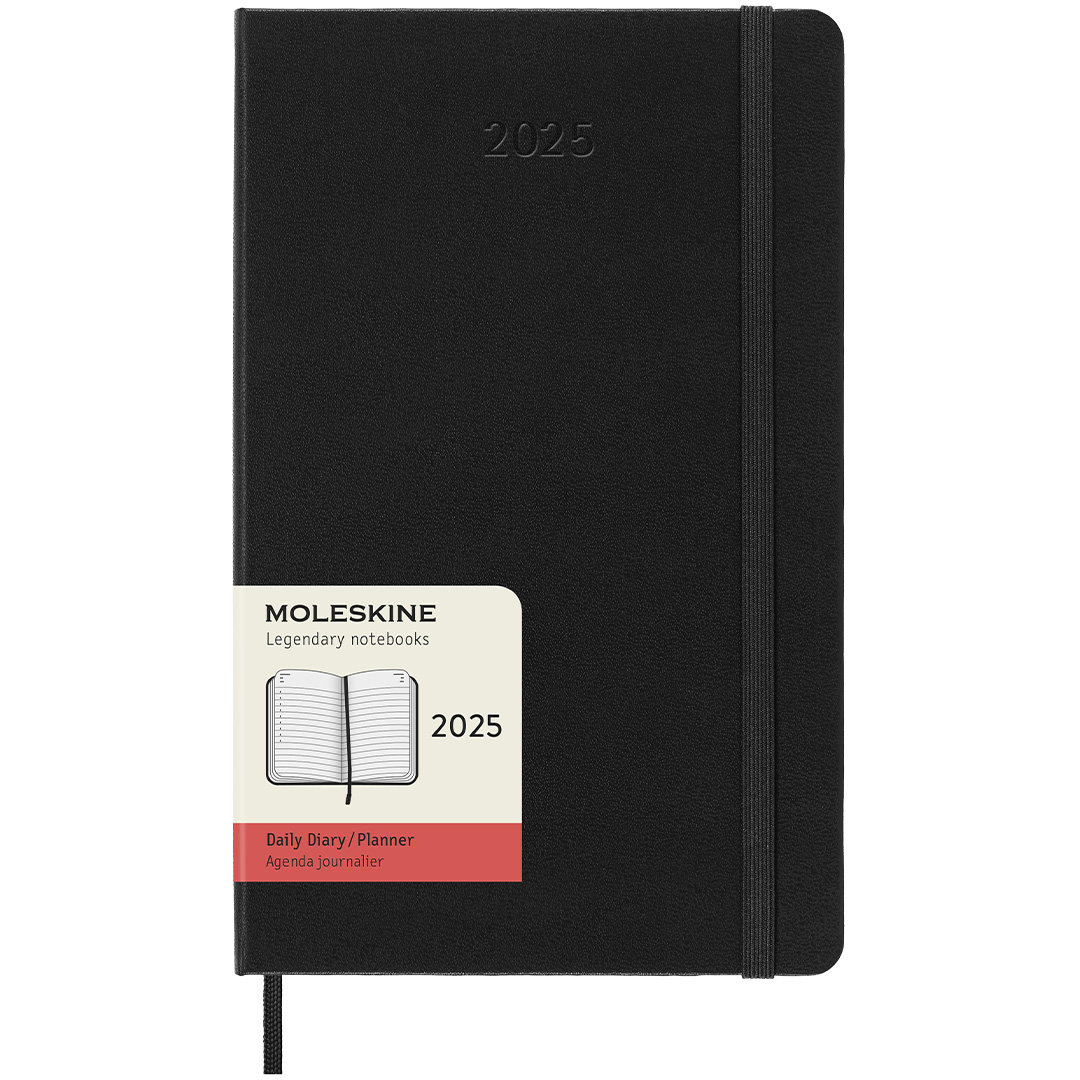 Moleskine 12M Daily Kalender 2025 Hardcover Large Black