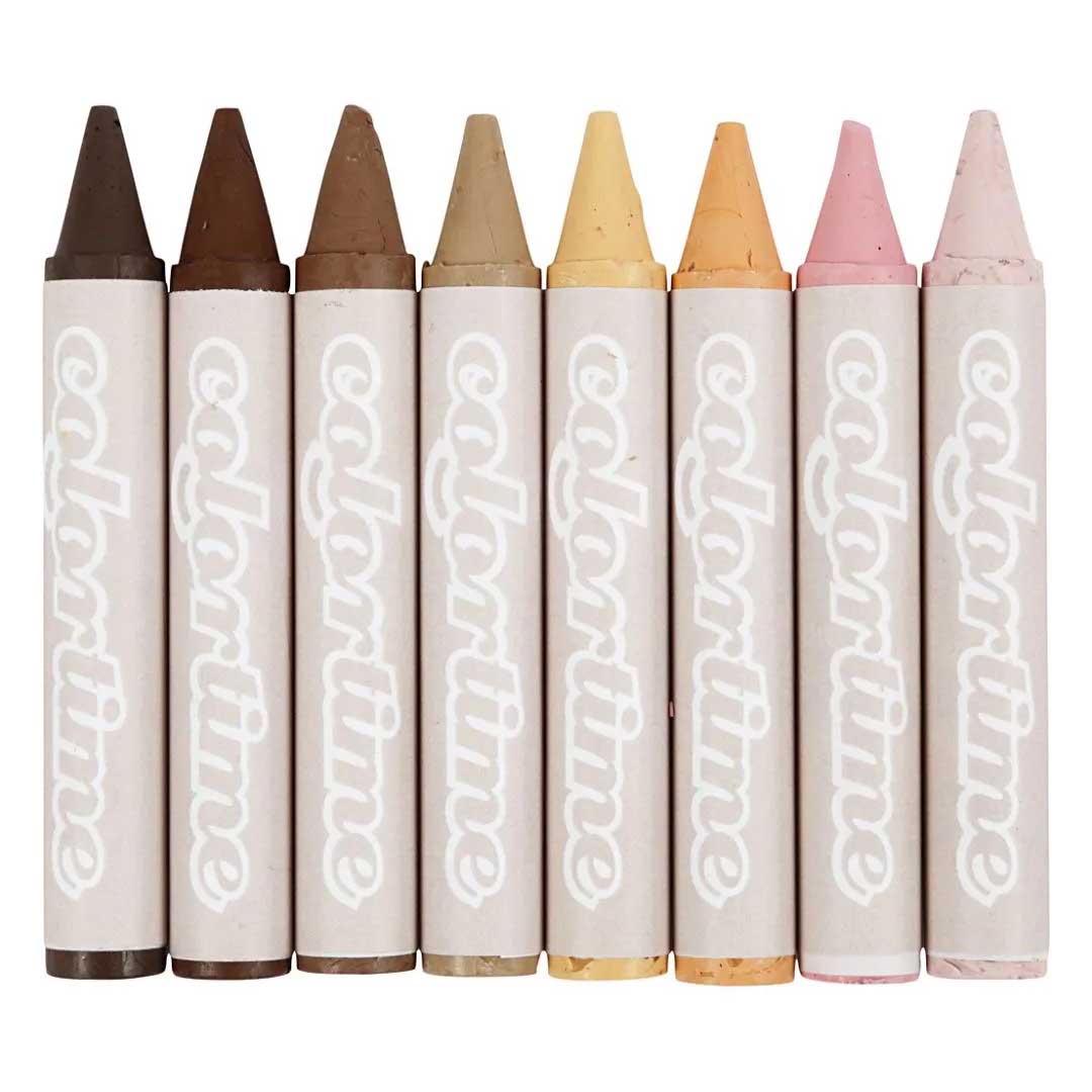 Creativ Company Hudfärgade vaxkritor 8-pack