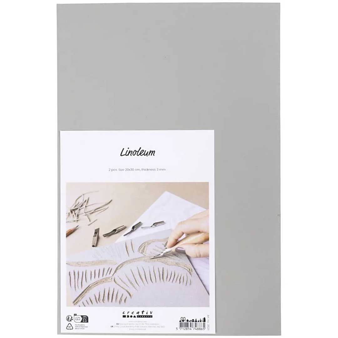 Creativ Company Linoleumplatta 20x30 cm 2-pack