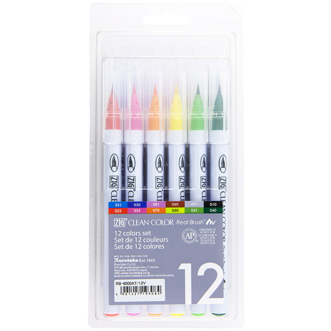 Läs mer om ZIG Kuretake Clean Color Real Brush 12-set