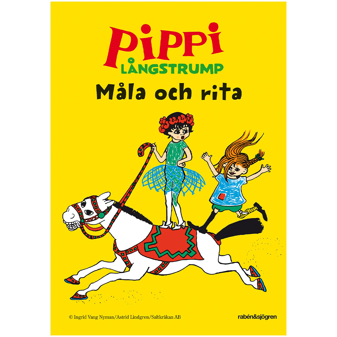 Books Pippi Långstrump måla och rita