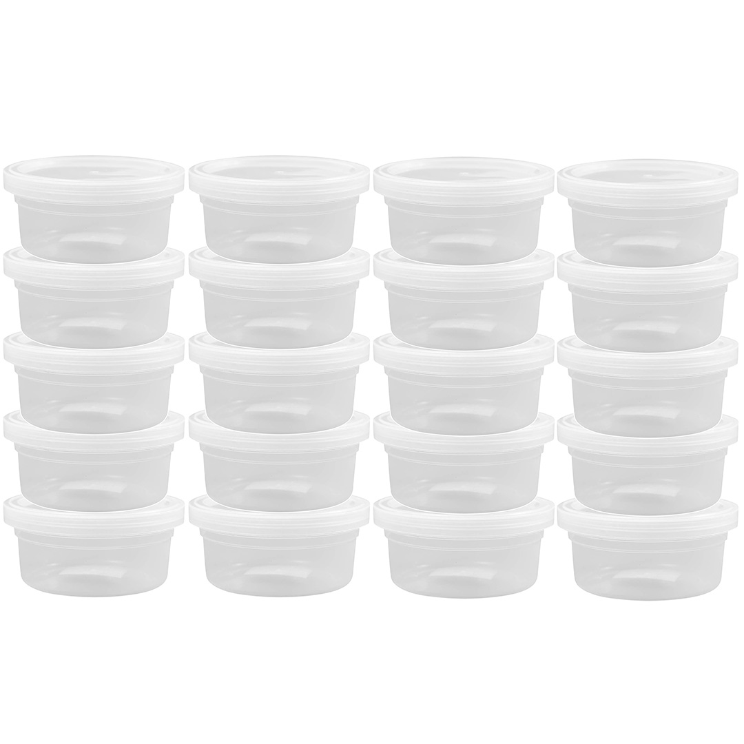 Läs mer om Creativ Company Plastburk med lock 125ml 20-pack