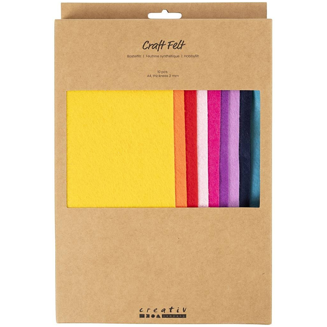 Creativ Company Hobbyfilt A4 10-pack Färgmix