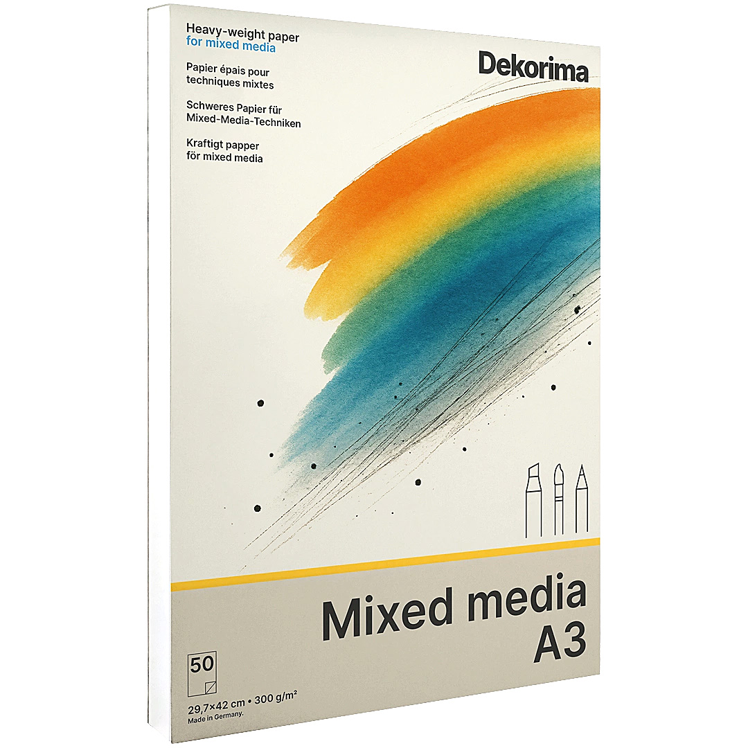 Dekorima Mixed Media Pad A3 | Papper & Block - Konstnärsblock - Mixed media-block | HobbyPyssel