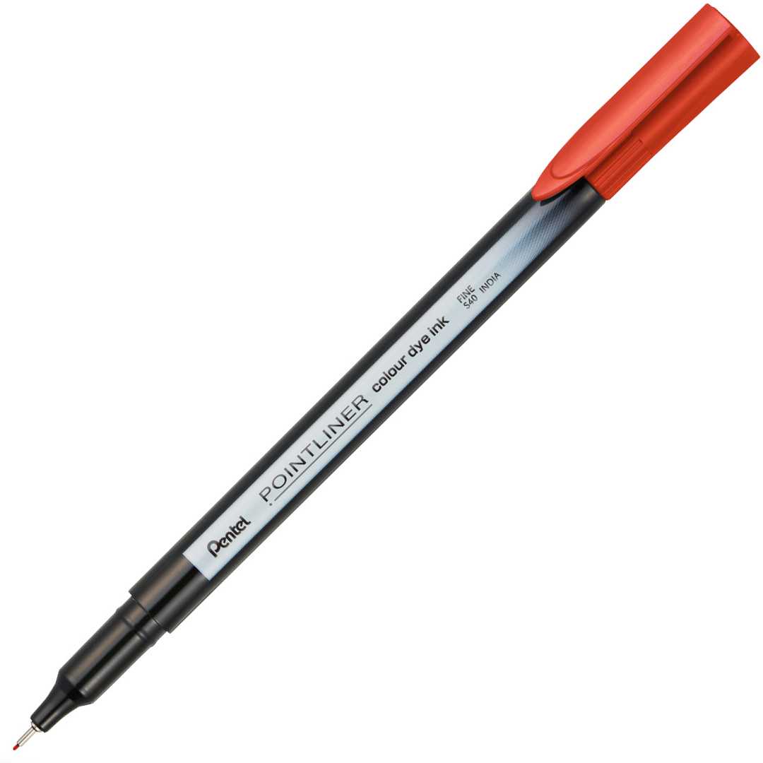 Pentel Pointliner Colour Red | Pennor - Konstnärspennor - Tuschpennor | HobbyPyssel