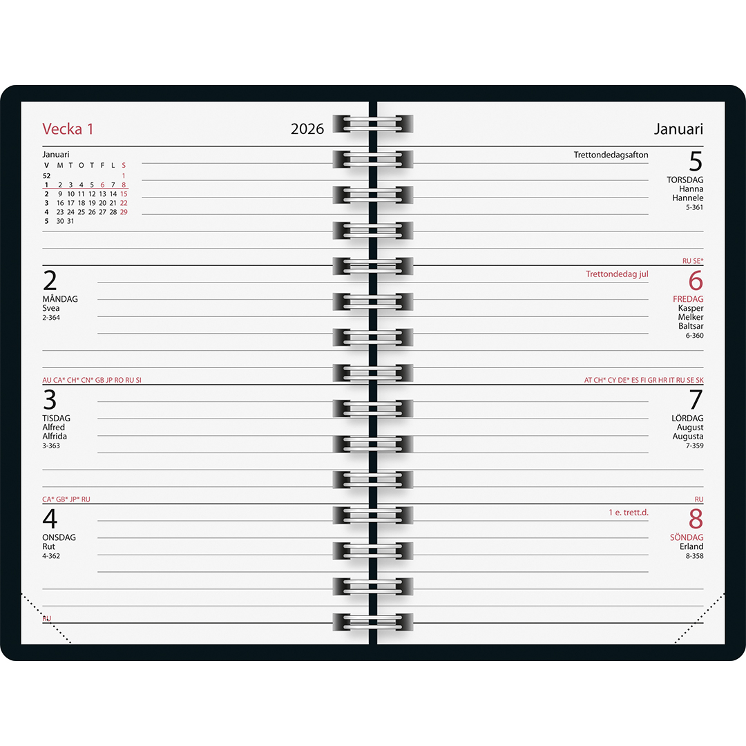 Kalender Classico Röd