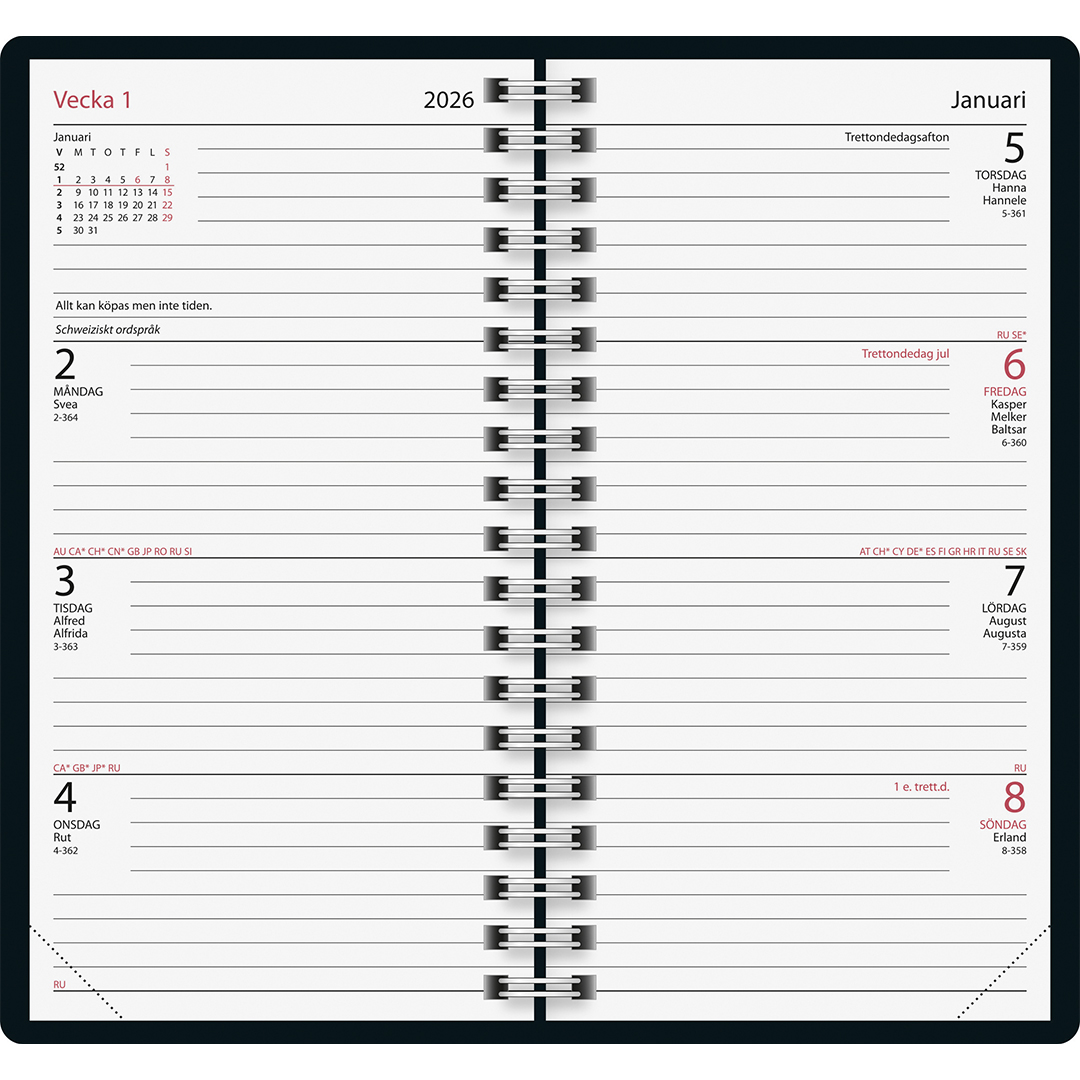 Kalender Classic Corall Konstläder