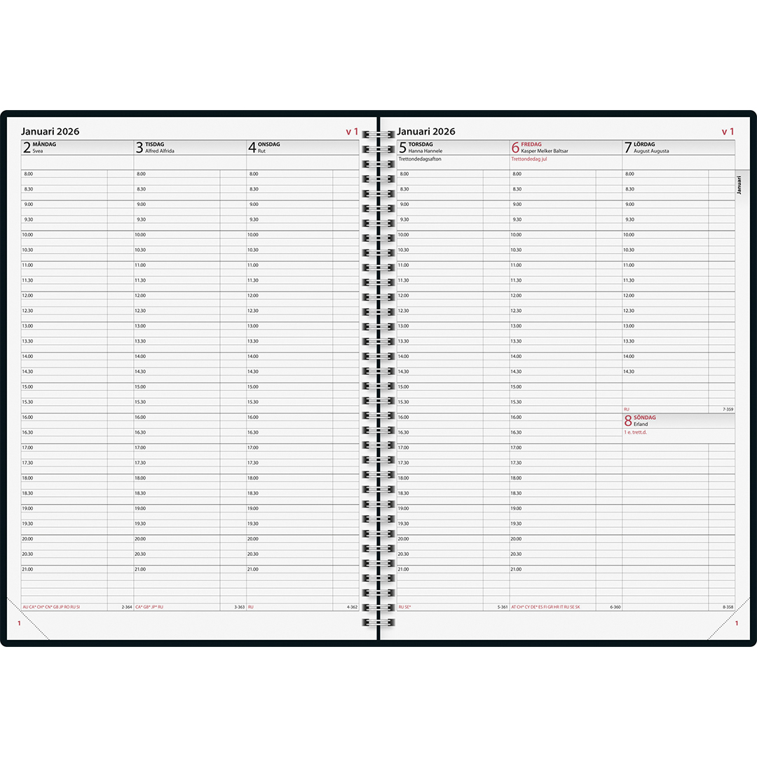Kalender Journal A4 Blå