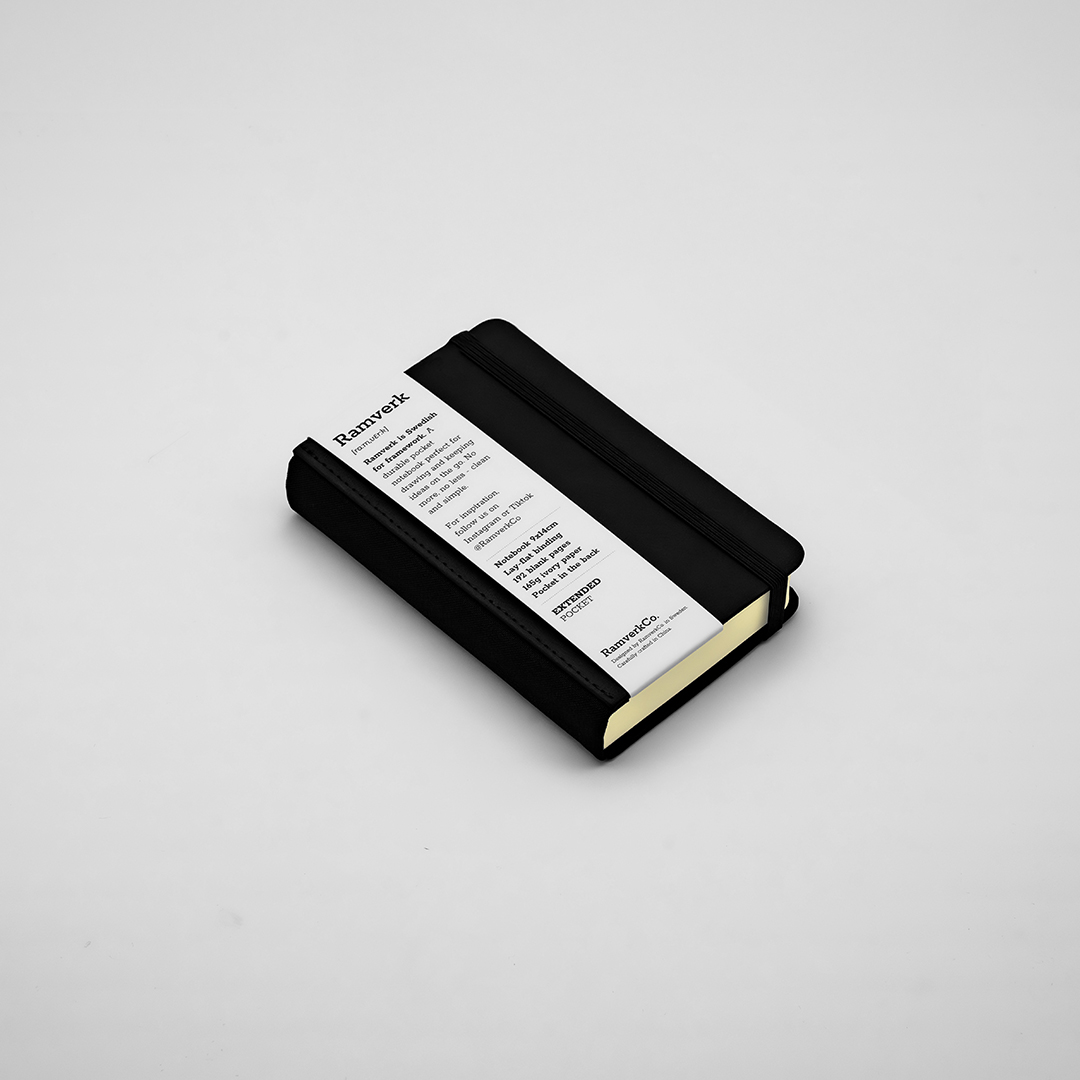 Extended Black Sketchbook Pocket