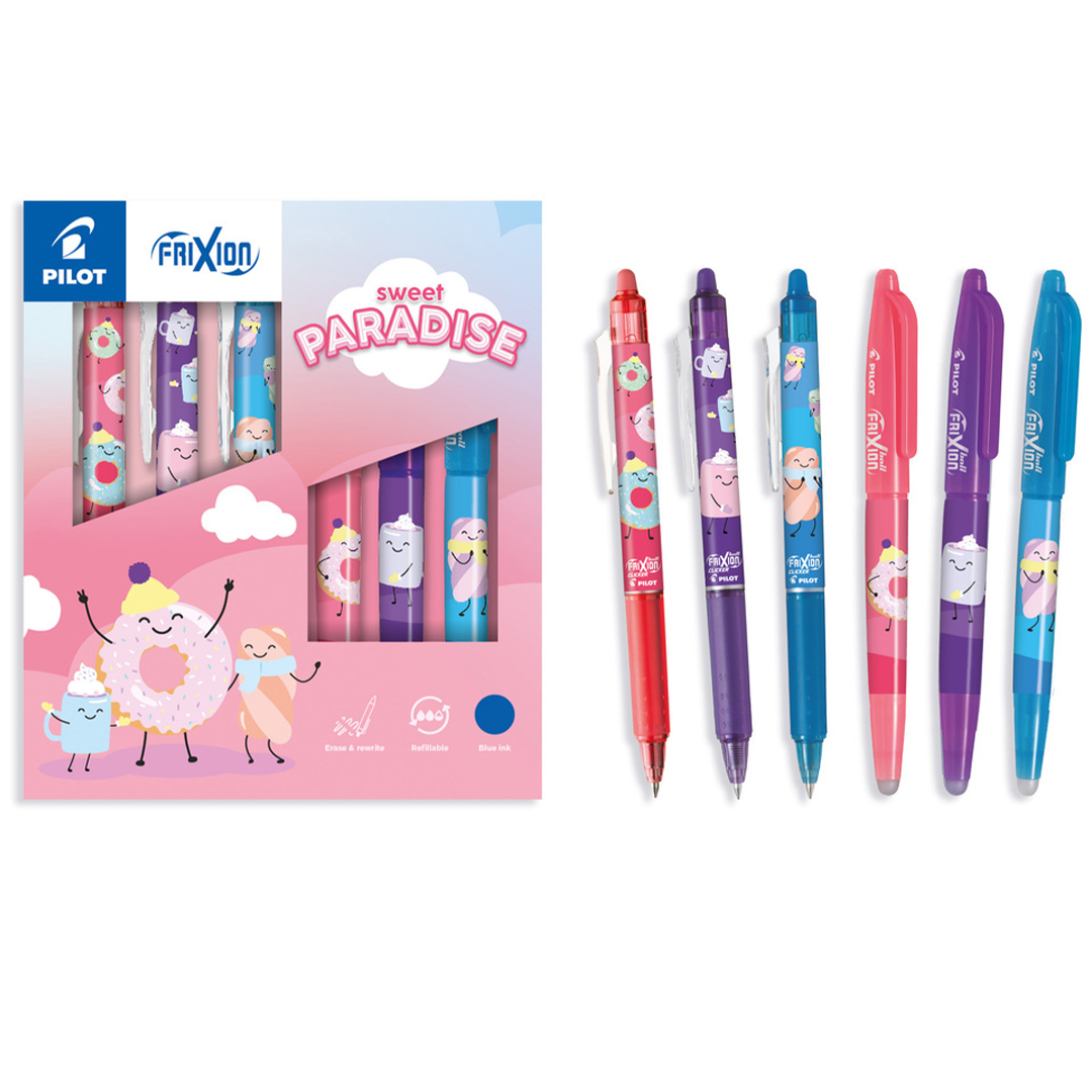 Pilot FriXion Fancy 0.7 6-pack | Pennor - Skriva - Gelpennor | HobbyPyssel