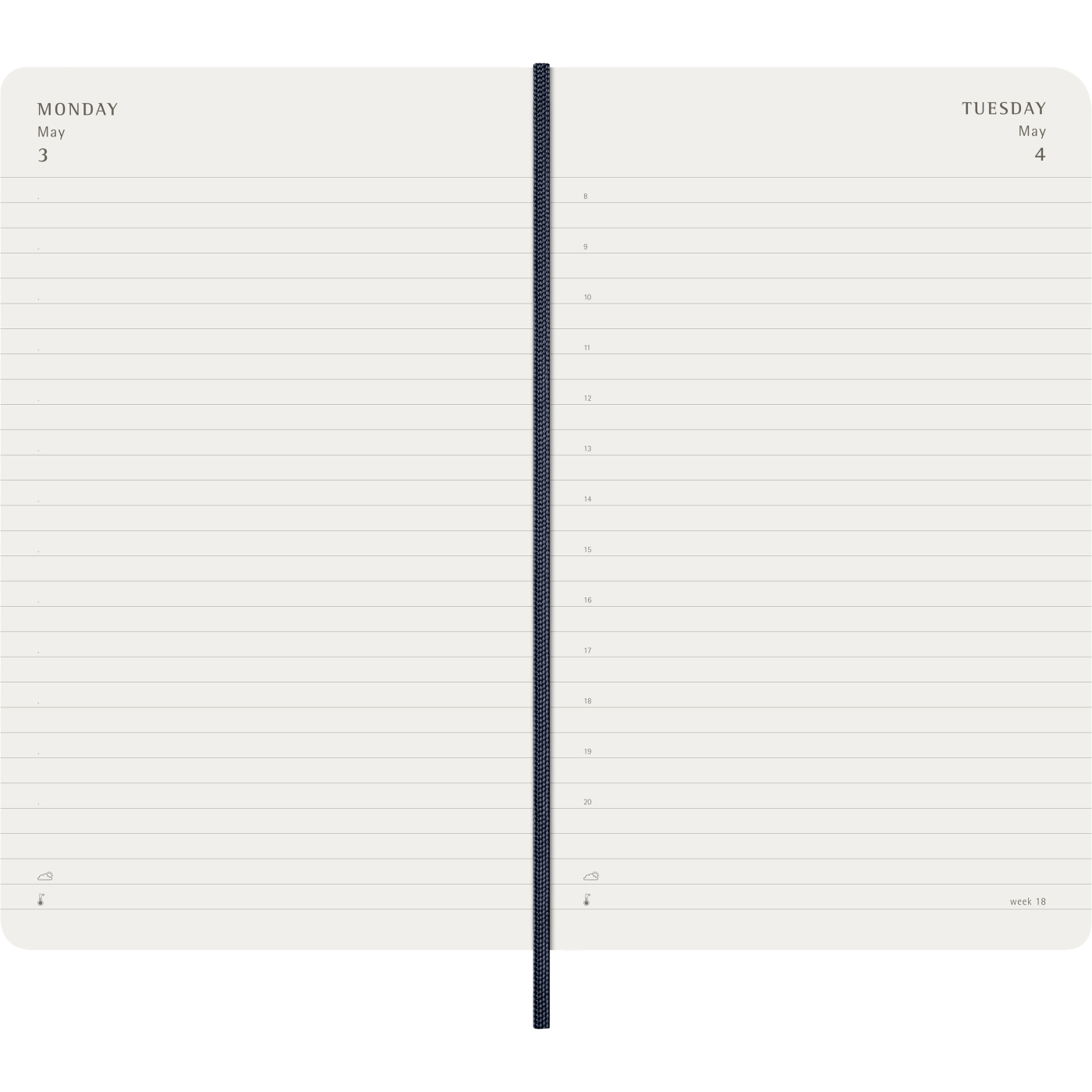 Kalender 12M Daily 2027 Softcover Large Sapphire Blue