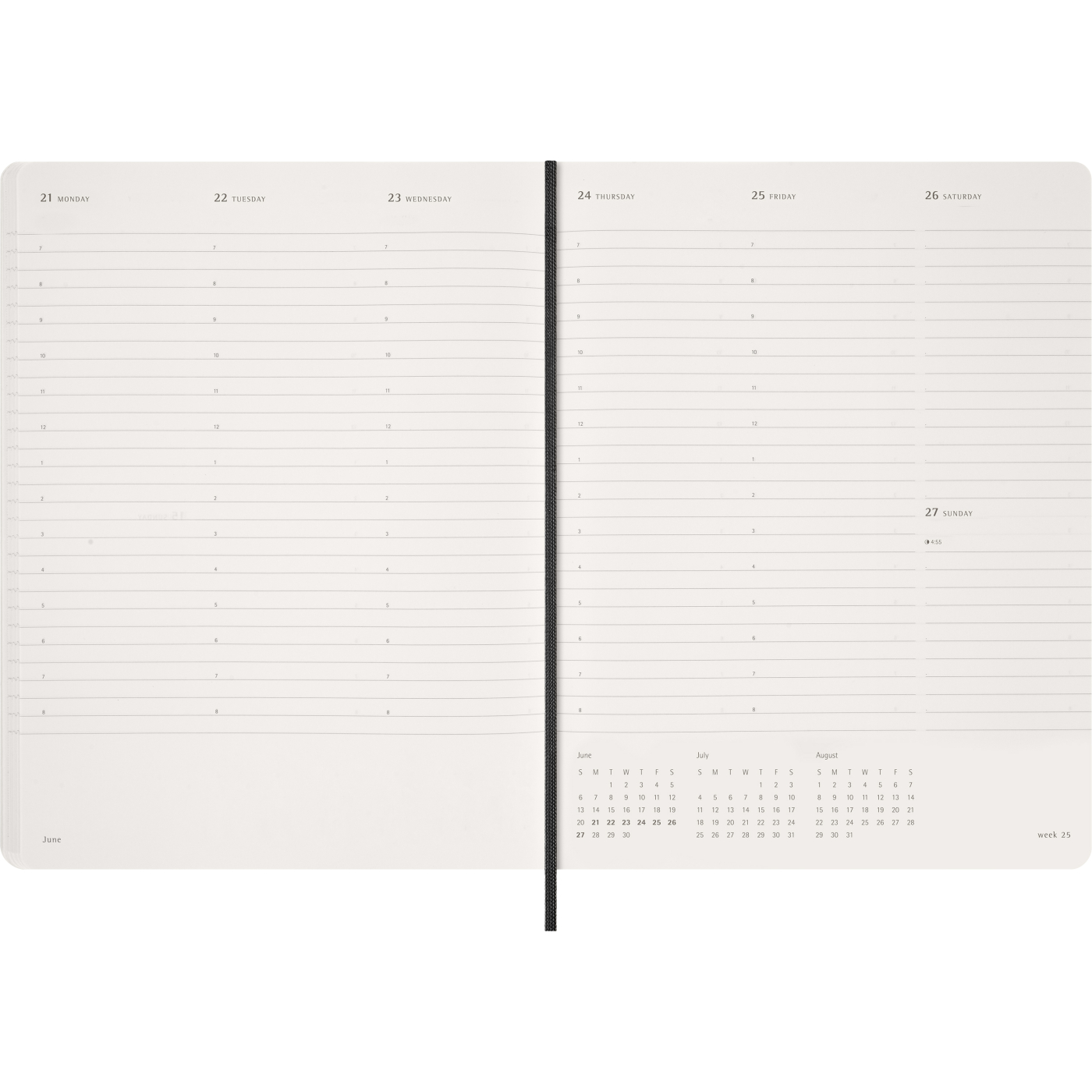 Kalender 12M Weekly Vertical 2027 Essential Softcover XXL Black