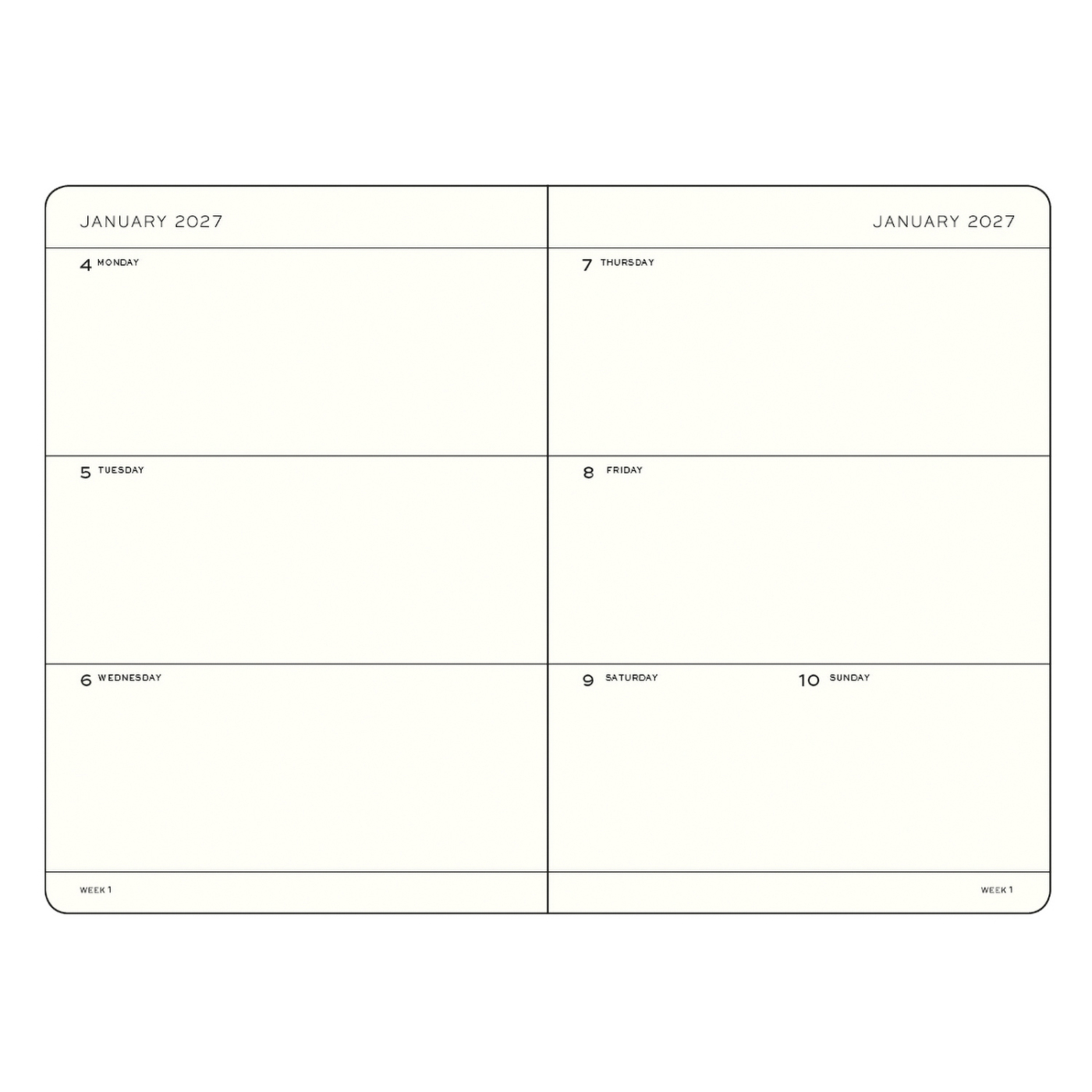 Kalender Weekly Planner 2027 A5 Sunflower