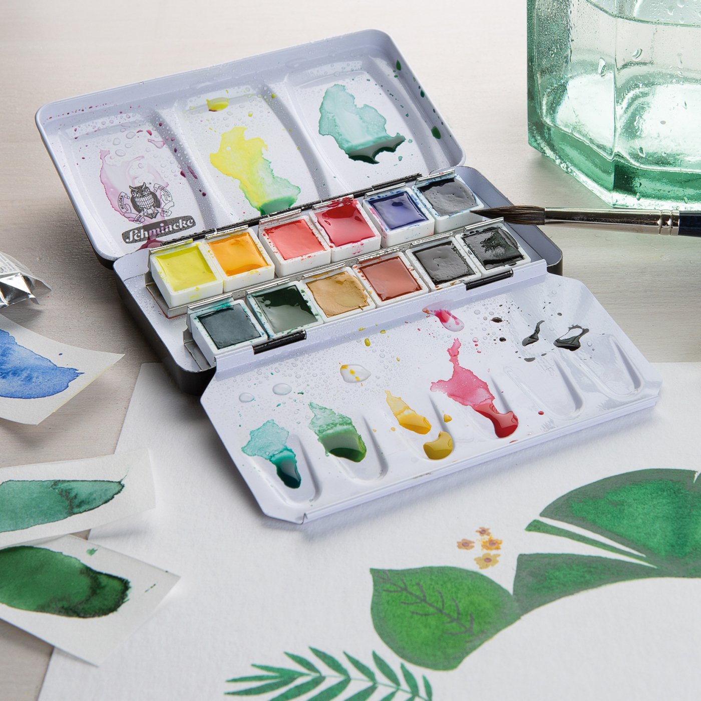 Akademie Aquarell Half Pans 12-set