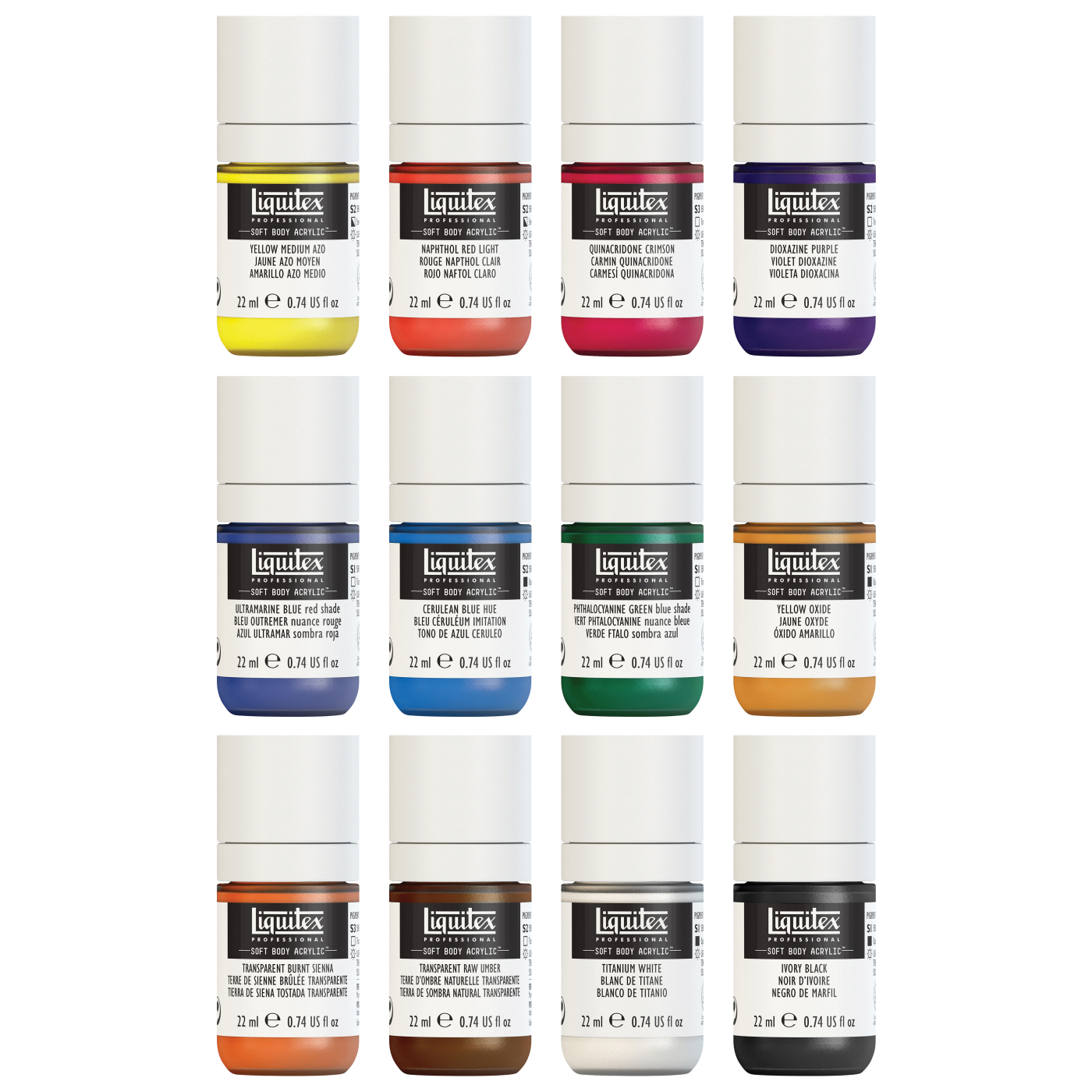 Akrylfärg Soft Body Essentials Set 12x22 ml