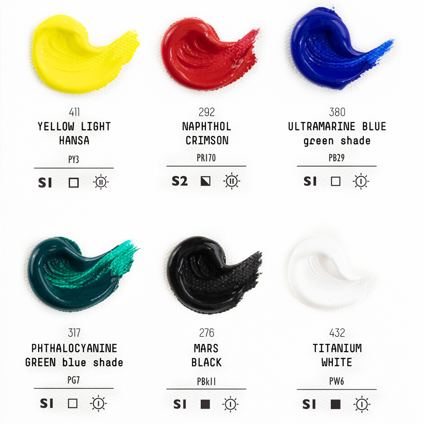 Akrylfärg Heavy Body Colour Set 6x22 ml