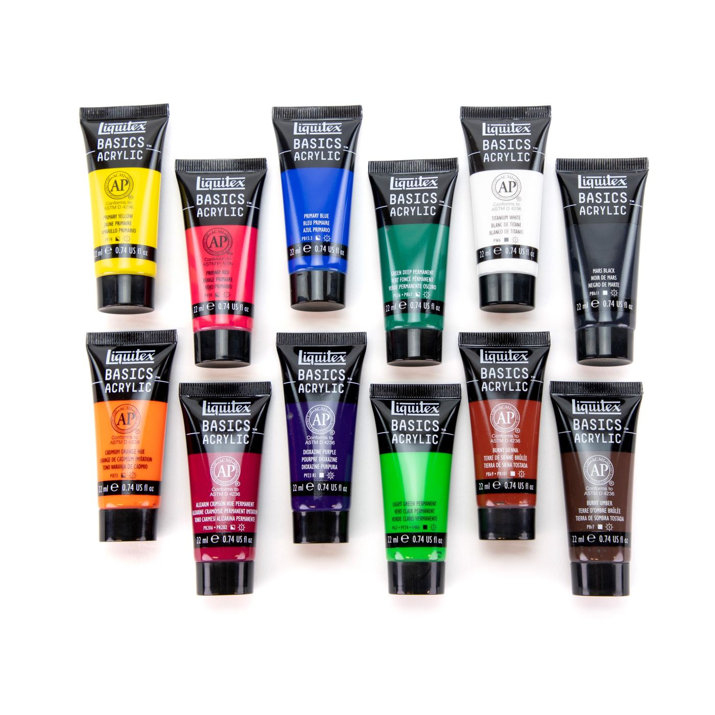 Akrylfärg Basics Set 12x22 ml