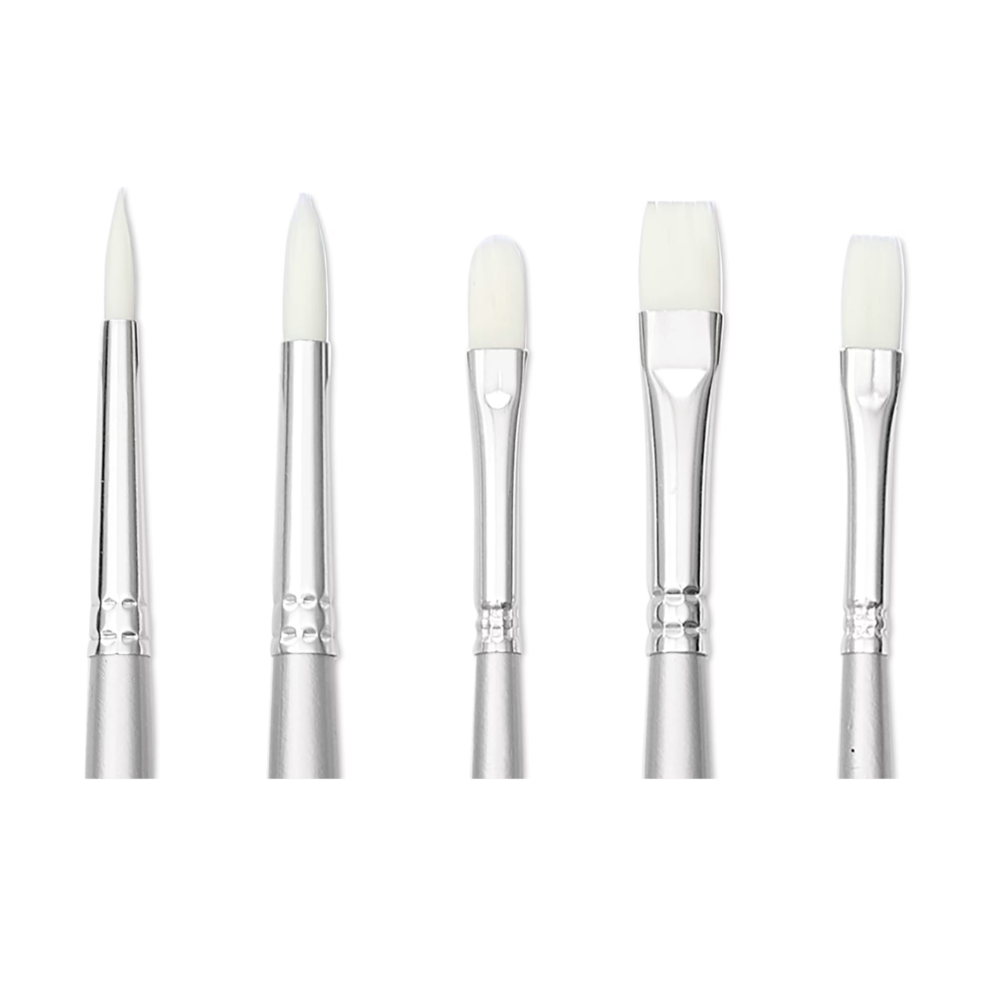 Syntetpensel Akryl Long Handle 5-pack