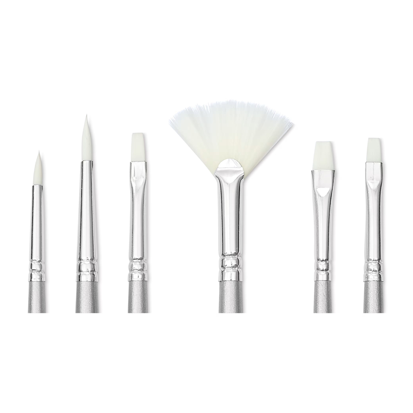 Syntetpensel Akryl Short Handle 6-pack